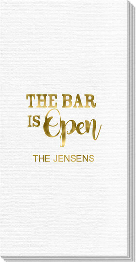 The Bar is Open Luxury Deville Guest Towels